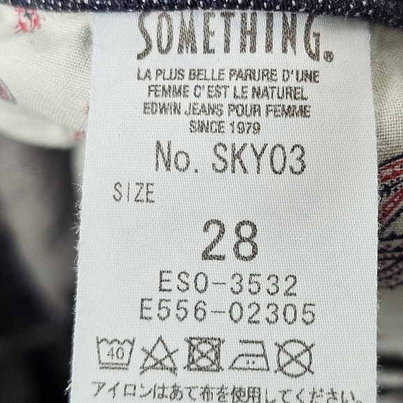 Something Elsa Jeans Women’s 28 Mid RiseStraight Leg Stretch Denim Japan SKY03 - Picture 10 of 14